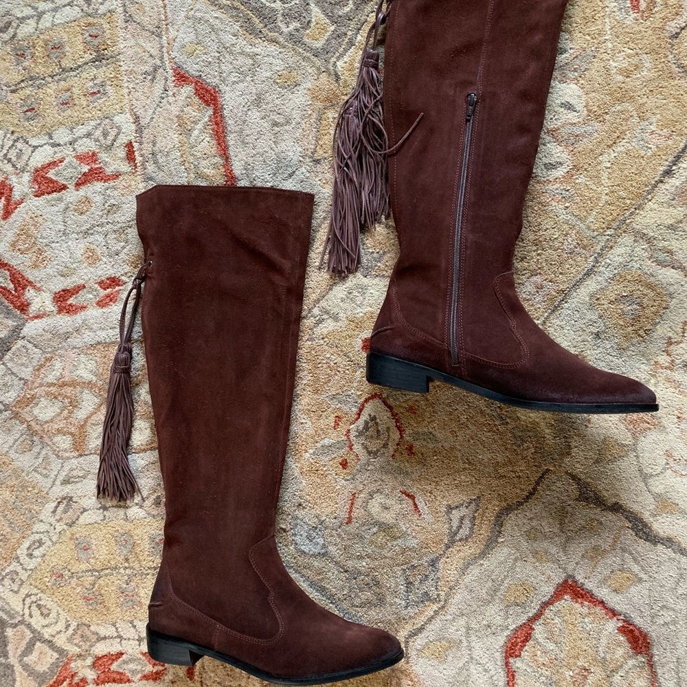 Burgundy suede boots - Free People